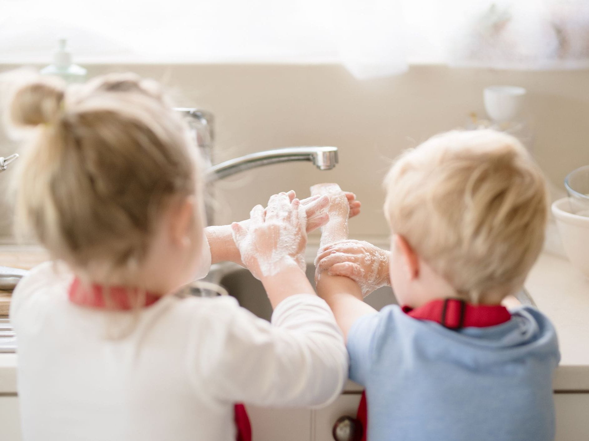 kids and soap