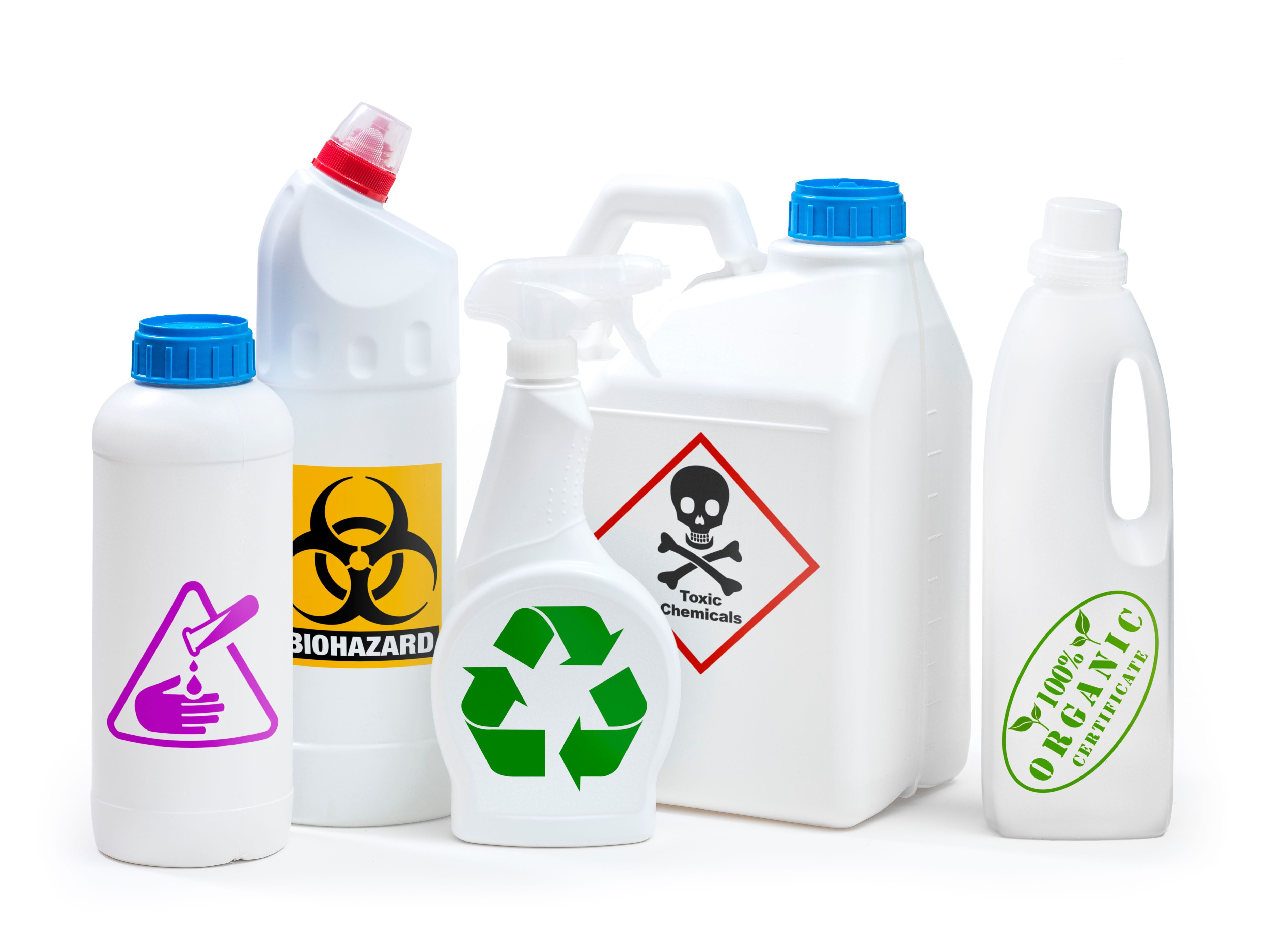 cleaning products, generic unlabeled