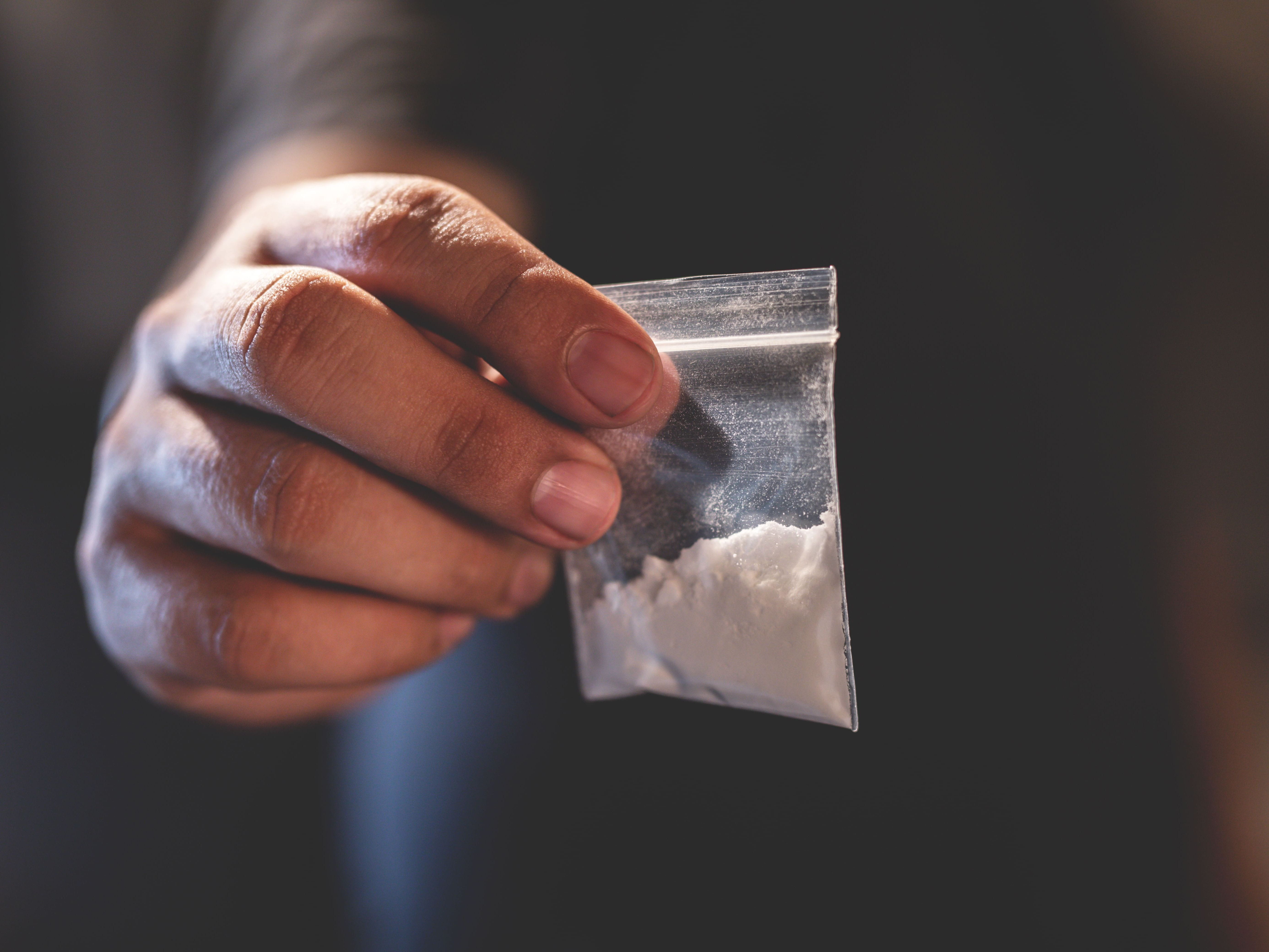 white powder in baggie