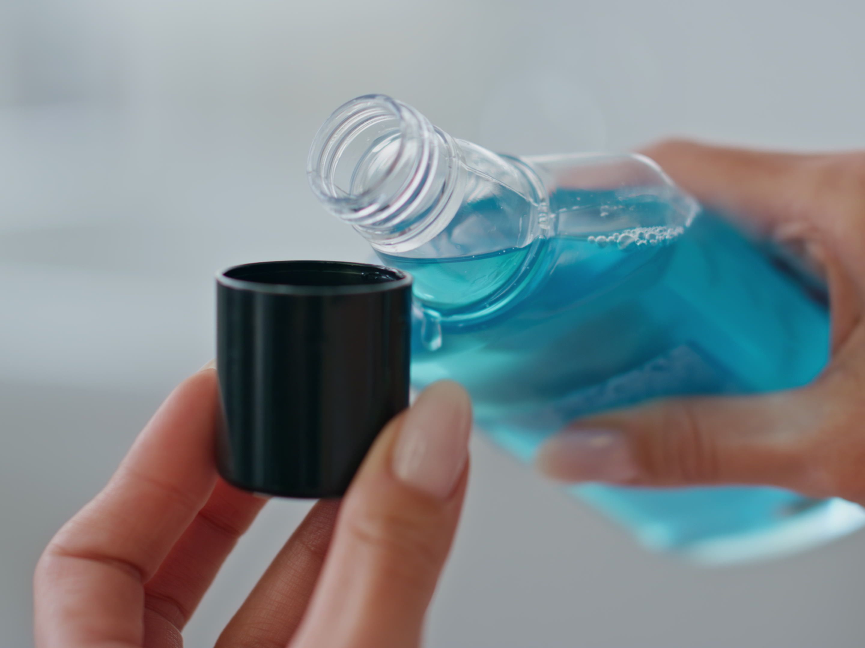 blue mouthwash