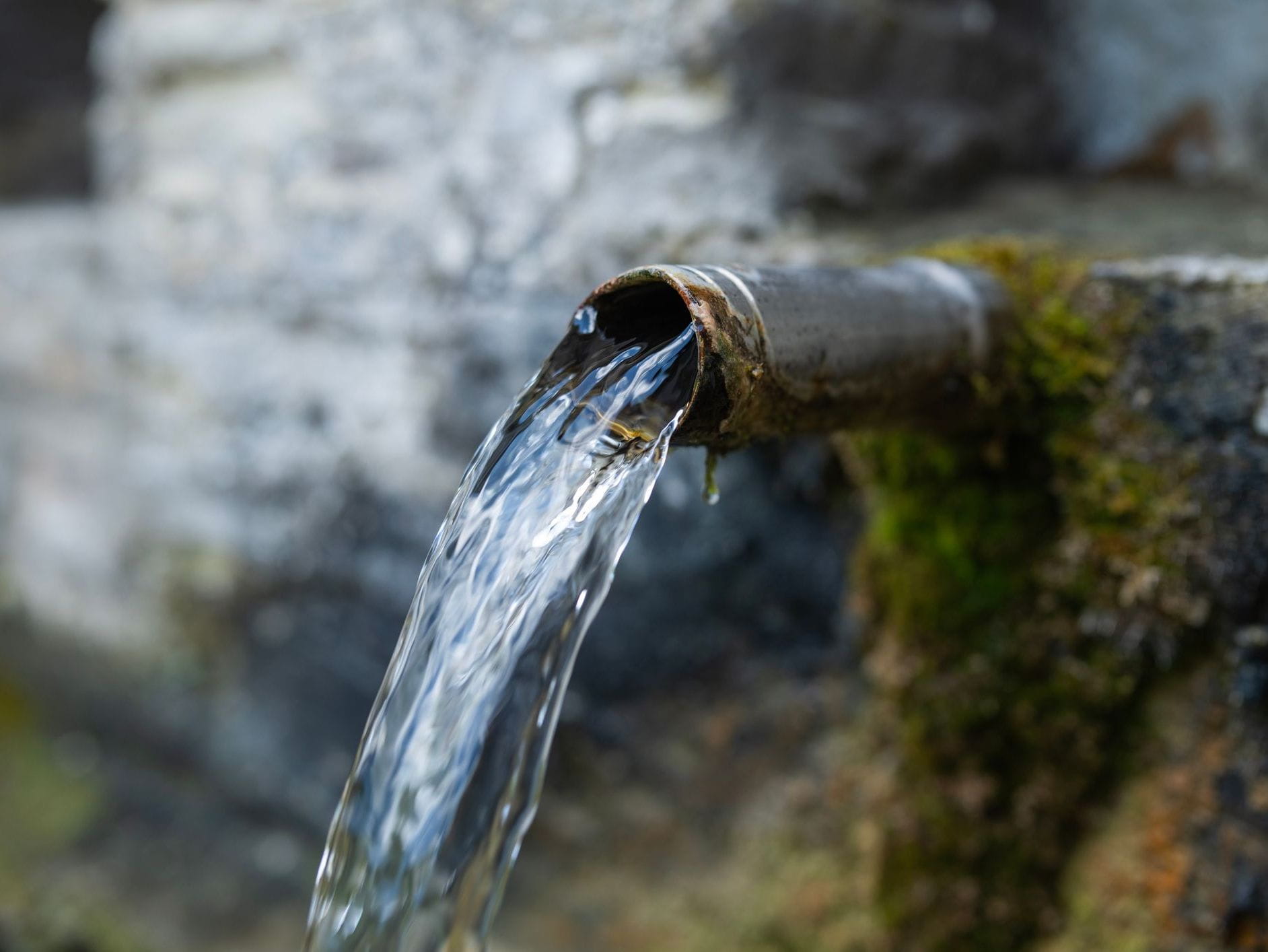 water leaving pipe