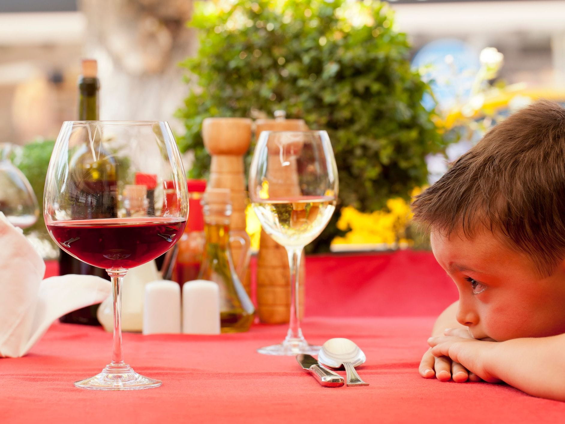 kid with wine glass