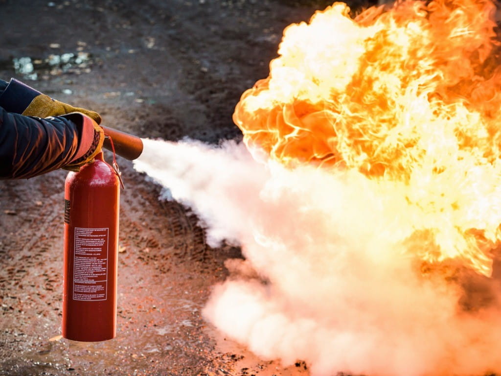 fire extinguisher safety fighting a fire