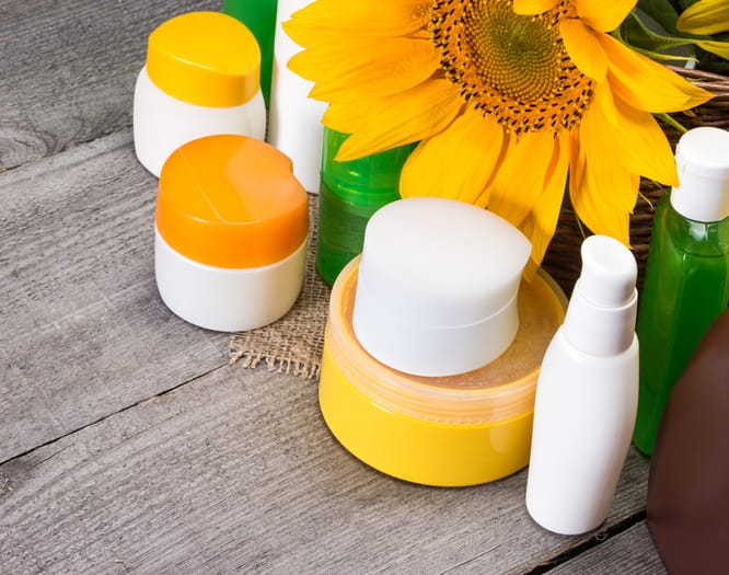 hair styling products with sunflower